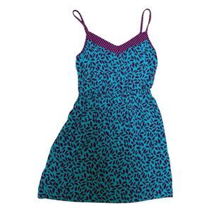 Mimi Chica Turquoise & Pink Short Dress. Spaghetti Strap. Womens. Sz S